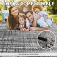 thumbnail image 2 of VUNATE Outdoor Rug Carpet 9'x12' Waterproof Reversible Patio Rug Portable Modern Abstract Indoor Outdoor Rug Plastic Straw Rug for RV Camping Garden Picnic Deck Backyard Porch Decor Gray and White, 2 of 7