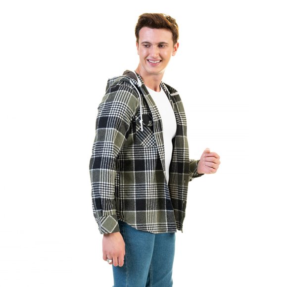 Veste à Capuche en Laine Européenne Verte et Blanche Hiver Chaud, XXXL