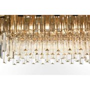 Elegant Lighting Willow 36 Rectangular Chandelier in Satin Gold
