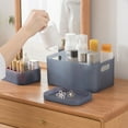 thumbnail image 3 of Joernso Plastic Frosted Compartment Storage Box with Lid Office Container Organizer, 3 of 8