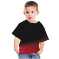 thumbnail image 3 of Summer 2025 Gradient Color Tee Shirts for Children 3-14 Years Short Sleeve Round Neck Casual T Shirts Soft Comfy TopsMulticolor,13-14 Years, 3 of 5
