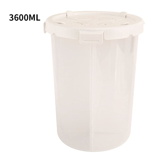 Tarro de almacenamiento de latas selladas transparentes de 4 rejillas con tapa multiabierta Cocina casera Contenedor de alimentos Herramienta L kenally HA7658-01B