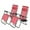 Red, variant on Set of 2 Zero Gravity Lounge Chair Recliners Steel Mesh Fabric Outdoor Folding Chair w/Footrest, Adjustable, Pillow and Tray, Black