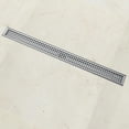 thumbnail image 2 of Linear Shower Drain, 304 Stainless Steel Rectangle Shower Floor Drain with Leveling Feet, Hair Strainer, 2 of 7