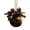 Black, variant on Vintage Metal Christmas Bell Ornament, 4.92 Inch Tiered Distressed Iron With Natural Jute Rope, Hanging For Holiday Tree Door Wall Porch Display, Bronze Finish