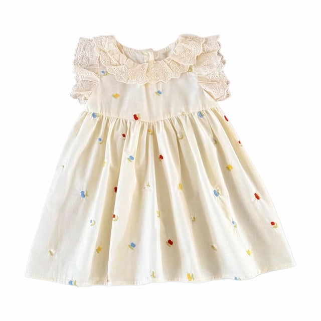 Robes pour Fille, Robe de Dessin Animé pour Filles, Robe d'Anniversaire pour Filles, Robe de Fête pour Filles, Tenues pour Bébé Fille 3-4 Ans