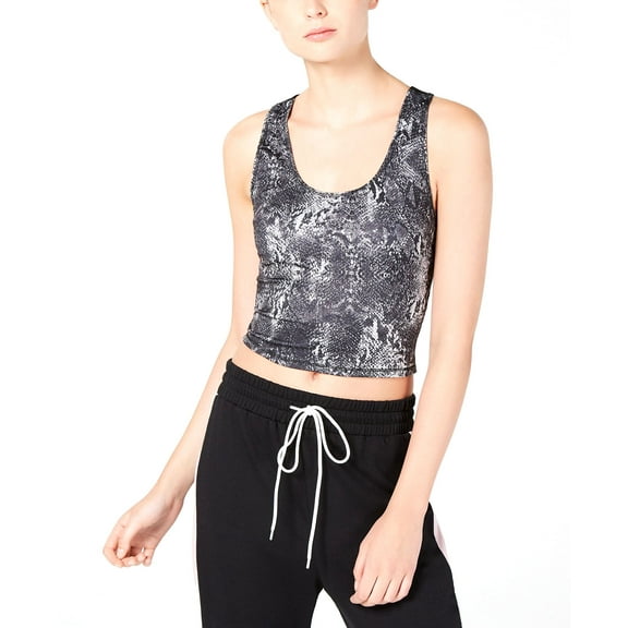 Material Girl Juniors Twist Back Sports Bra Snake Skin S