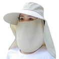 thumbnail image 3 of XINPING Women's Full Face Neck Cover Sun Hat, Breathable UV Protection Wide Brim Cap with Detachable for Gardening, Beach and Outdoor Activities, 3 of 4