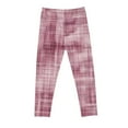 thumbnail image 4 of Toddler Girl Leggings Plaid Criss Cross Trendy Stretch Comfortable Cotton Pants Lightweight Skinny Kids Fall Outfits, Pink, 6 Years, 4 of 6