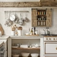 Luxen Home Wood Farmhouse Storage Wall