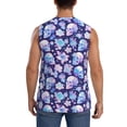 thumbnail image 4 of Xecao flower Skull starry sky Print Men's Tank Top: Sleek Sleeveless Tee for Casual Sports and Beach Occasions-X-Large, 4 of 7
