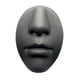 thumbnail image 3 of Simulación de modelo de cara de silicona portátil profesional para sesión de fotos de labio Negro Baoblaze Maniquí de cara, 3 of 6