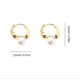 thumbnail image 2 of Perla Oro Rhinestone Ear Clip Dangle Delgado Elegante Rhinestone Pendientes Boda Mujeres Accesorios Joyería Pendientes para Mujeres, 2 of 7