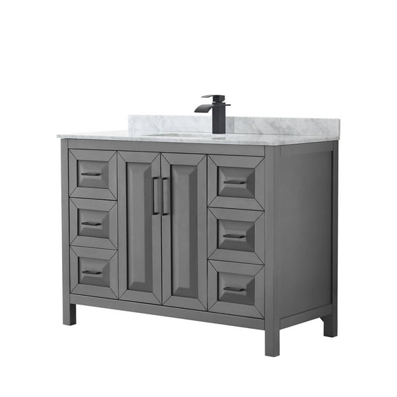 Wyndham Collection Wcv252548sunsmxx Daria 48" Free Standing Single Vanity Set - Dark Gray