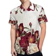 thumbnail image 4 of High Quality Hawaiian Shirts for Men Short Sleeve Aloha Beach Shirt Floral Summer Casual Button Down Shirts Blouses A3O355, 4 of 7
