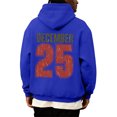 thumbnail image 3 of Wutalume Men's Christmas Letter Hooded Sweatshirt, Casual Long Sleeve Pullover with Holiday Design, Soft Fabric for Comfortable and Stylish Festive Wear,Blue M, 3 of 4