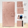 thumbnail image 3 of iPhone 15 Pro Max Case Wallet with Cards Holder,Allytech Stylish Butterfly Embossed Shockproof Protective Flip Stand Cover for Girls Women Hand Wrist Wallet Case for Apple iPhone 15 Pro Max- Rosegold, 3 of 11