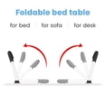 thumbnail image 2 of Foldable Laptop Bed Desk (Blue) - Portable Table with Cup Holder, Tablet Slot for Work & Study, 2 of 9