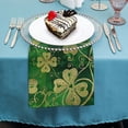 thumbnail image 4 of Shangniulu St Patrick's Day Beautiful Shamrock Clover Cloth Napkins, Soft &amp; Comfortable Polyester Dinner Napkin for Family, Restaurant, Parties 6 PCS, 4 of 7