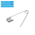 thumbnail image 4 of Uxcell Safety Pins 0.98 Inch Metal Small Sewing Pins Silver Tone 100Pcs, 4 of 5