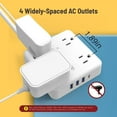 Power Strip with 32 Pack Outlet Covers, for Baby Proofing, Pet Proofing