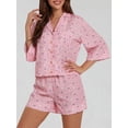 thumbnail image 6 of Michellecmm Mommy and Me Summer Pajamas Set Bunny Print Half Sleeves Tops with Shorts Mom Daughter Sleepwear, 6 of 9