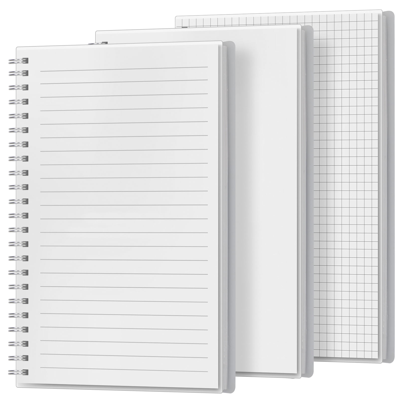 Skycase A5 Spiral Notebook 3 Piece,Spiral Block Notebooks,A5 Spiral Winding Notebook,Lined Diary