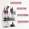 thumbnail image 3 of Masirs Clear Cosmetic Storage Organizer, diseño elegante, versátil, simplifica tu vida, 3 of 5