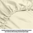 thumbnail image 3 of HLONK Fresh Linen 1200 Thread Count California King Size Deep Pocket Solid Cotton Sheet Set (California King, 3 of 3