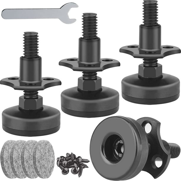Niveladores de muebles de servicio pesado Rosca de 3/8''-16 con juego de tuercas en T Pies de nivelación de muebles Niveladores de muebles ajustables para mesas, gabinetes, sillas, banco de traba