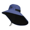 thumbnail image 2 of UTSJKR Outdoor Sun Hat for Men Women, UPF50+ Protection Safari Cap Wide Brim Mesh Fishing Hat with Neck Flap Beach Garden Navy, 2 of 3