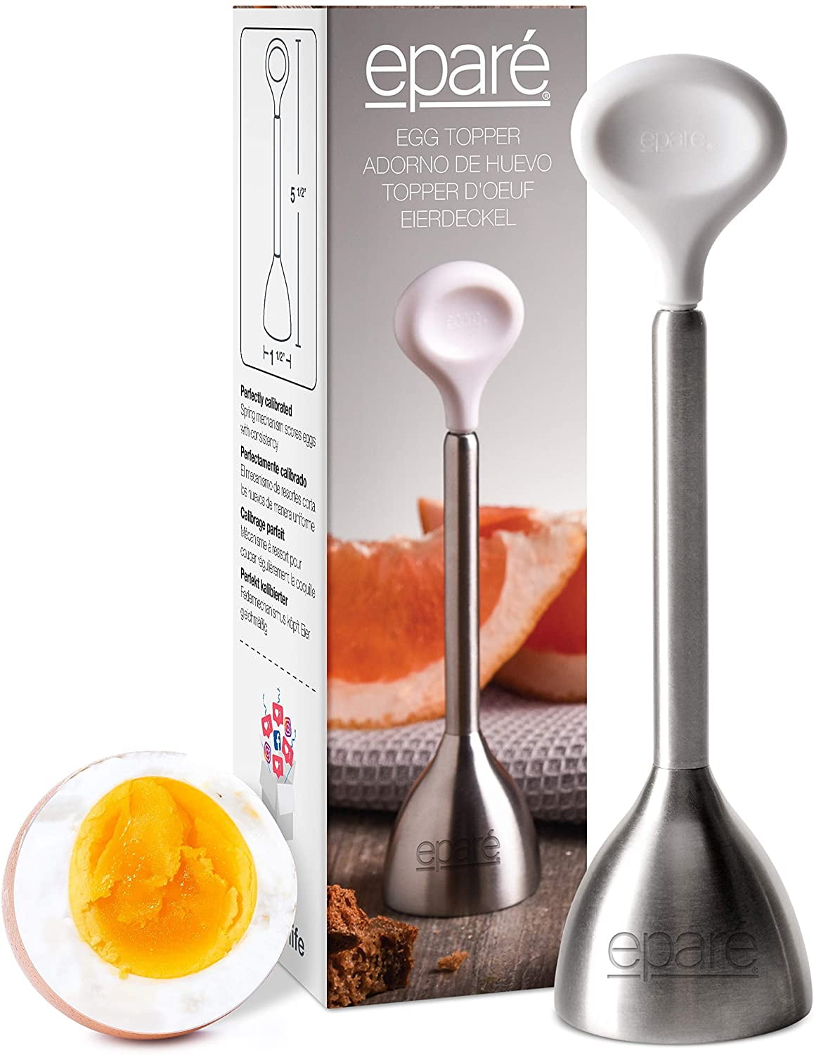 Egg Topper Cutter & Cracker Soft Boiled Egg Shell Separator Hard