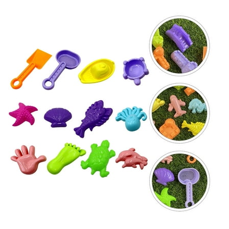LOLIPPYY 28Pcs Non Scratching Sand Molds for Creating Small Models at the Beach