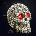 thumbnail image 6 of Qjidjing Halloween Skull Prop, Glowing Skull Ornament, Dress Up Accessory, Indoor Party, Themed Event, Holiday Scene Layout, 6 of 8