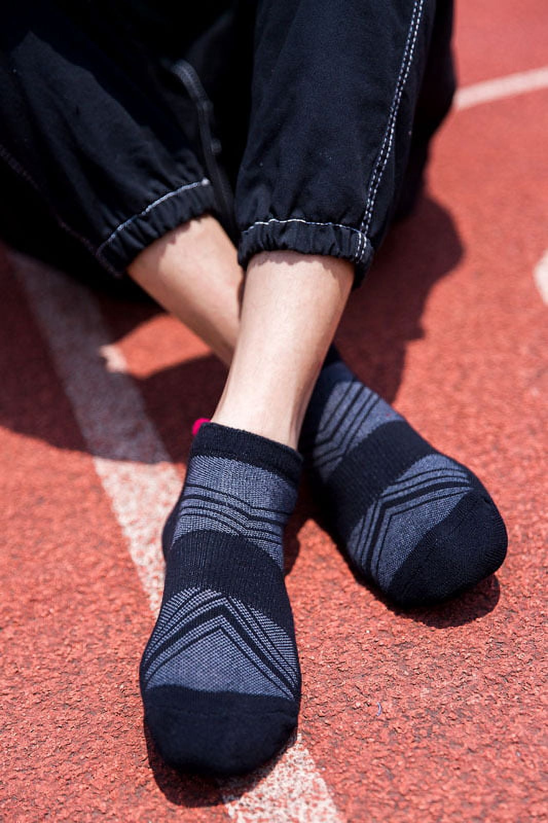 B&Q 8 Pairs Mens Athletic Cotton No Show Low Cut Ankle Breathable Casual Socks with Cushioned Tab for Sports Running Jogging Cycling