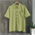 thumbnail image 4 of "Gubotare Men'S Casual Button-Down Shirts Men's Muscle Fit Dress Shirts -Free Short Sleeve Casual Button Down Shirt,Green M", 4 of 5