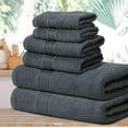 thumbnail image 5 of MALLONI HOME Ultra Soft 6 Pack Cotton Towel Set, Contains 2 Bath Towels 28x55 inch, 2 Hand Towels 16x24 inch & 2 Wash Coths 12x12 inch, Ideal Everyday use, Compact & Lightweight - Charcoal Grey, 5 of 8