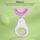 thumbnail image 5 of Cepillos de dientes de silicona en forma de U extraíbles Limpieza de los cepillos de limpieza del cuidado del bote Fuente de salud para el baño Viajar Verde 2-6 edades seitruly CE011414-02, 5 of 7