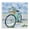 Coastal Bicycle Floral Beach, variant on Stupell Industries Tropical Bike on Floral Beach Black Floating Frame Canvas Art, 18 x 18, by Paul Brent
