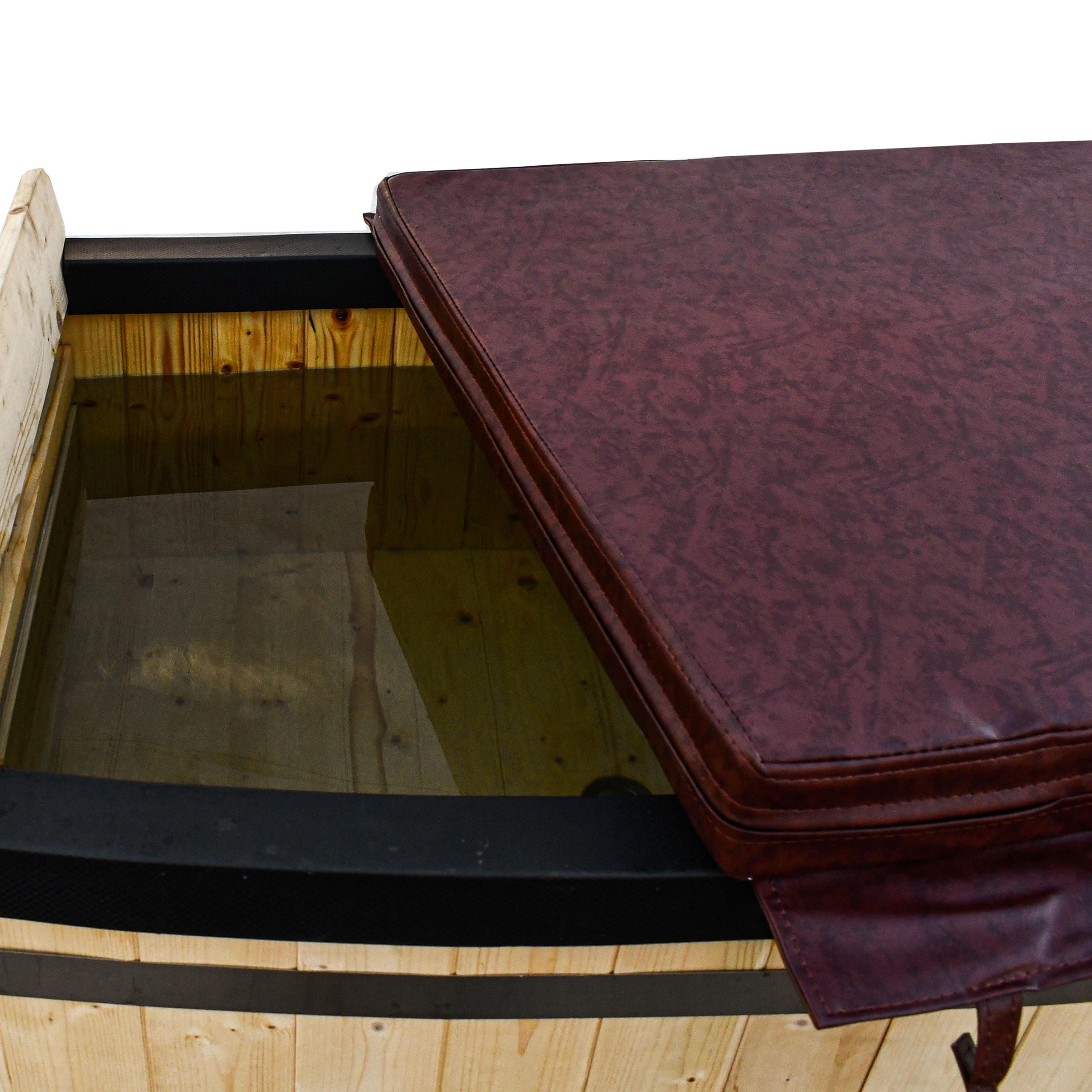 ALEKO Natural Pine Wood Hot Tub 2 Persons 132 Gallons with Charcoal Stove -  Walmart.com