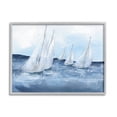thumbnail image 4 of Stupell Industries White Sailboats Coasting Ocean Waters Blue Tide, 14 x 11,Design by Chris Paschke, 4 of 5