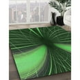 thumbnail image 2 of Ahgly Company Indoor Round Patterned Dark Forest Green Area Rugs, 5' Round, 2 of 6