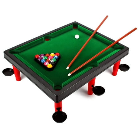 VT Mini World Champion Toy Billiard Pool Table Game w/ Table, Full Set of Billiard Balls, 2 Cues, (The Best Pool Tables In The World)