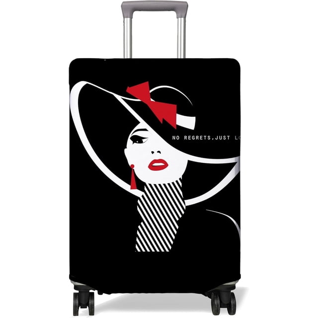 Travel Luggage Cover Suitcase Protector Fits 18-32 Inch Luggage Wheel Covers Patterned Travel Related Items Flower Luggage Protector Elastic Luggage Anti-scratch Suitcase Cover M