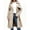 Khaki, variant on Double Breasted Women Solid Color Casual Long Trench Coat with Belt