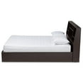 thumbnail image 2 of Baxton Studio Geoffrey Queen Size Dark Brown Finished Wood Platform Storage Bed, 2 of 8