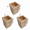 CEORPER 4pc Handcrafted Wood Furniture Feet for Stable Height Increase ...