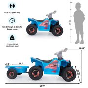 Jaxpety 6V Ride on ATV for Toddlers, Kids 4 wheelers for 18-36 Months, Ride-on Toy with Trailer, Music, Safety Belt