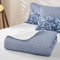 thumbnail image 4 of Erosebridal Blue Watercolor Leaf Quilt Full for Women Girls, Gradient Foliage Print Full Bedspread Sets, 3 Pieces, 4 of 7