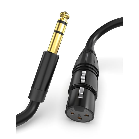 Sinoacc 6.35mm TRS to XLR Cable, 1/4 Inch TRS Male to XLR Female Charging Cable, Balanced, 3.3ft(1M)